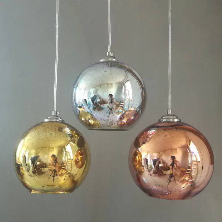 Colorful Hanging Glass Ball Pendant Light