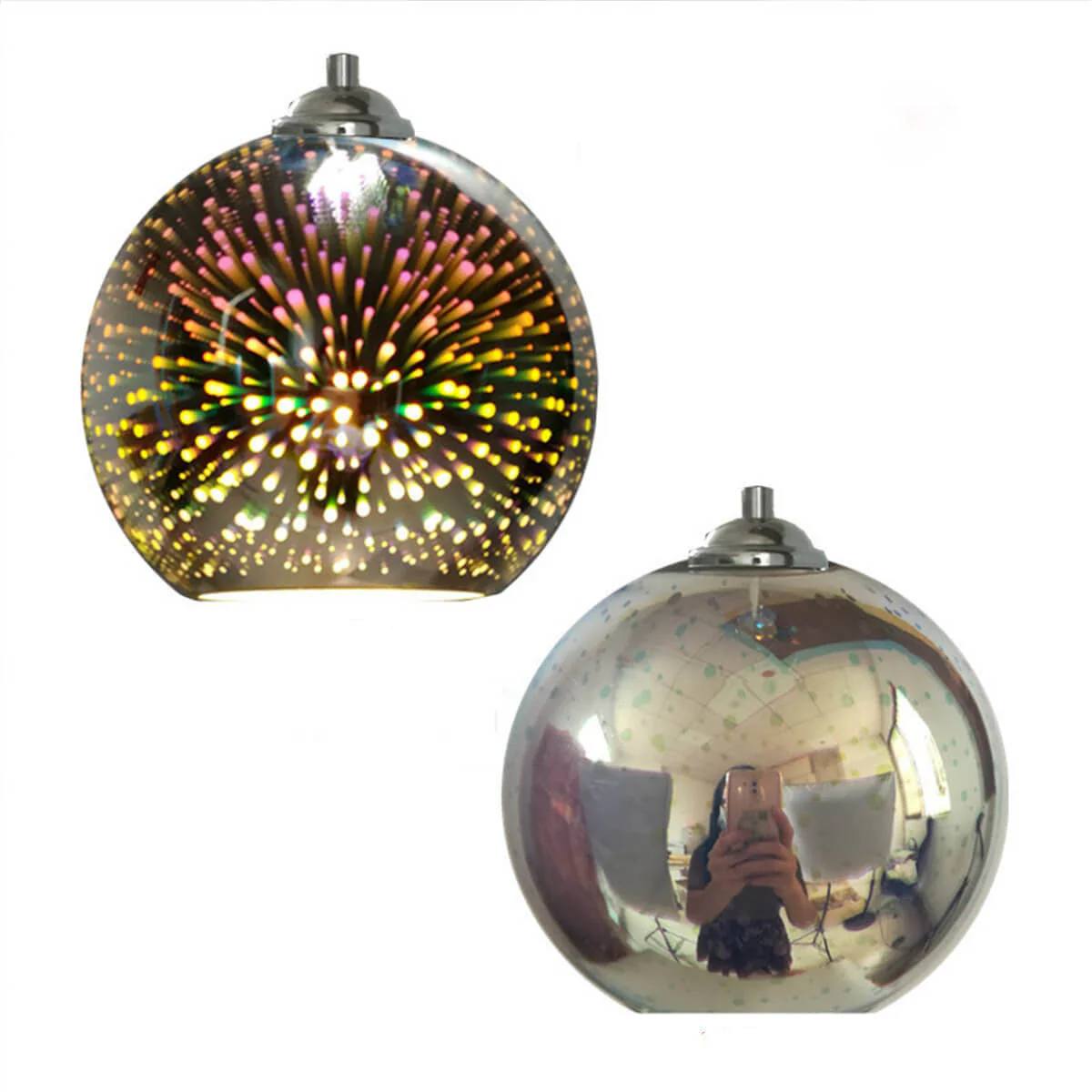 Colorful Hanging Glass Ball Pendant Light
