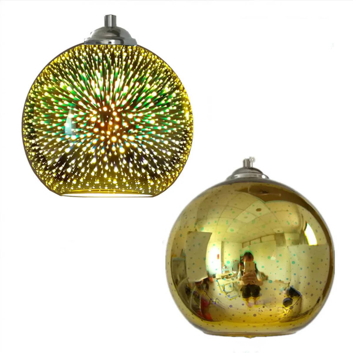 Colorful Hanging Glass Ball Pendant Light