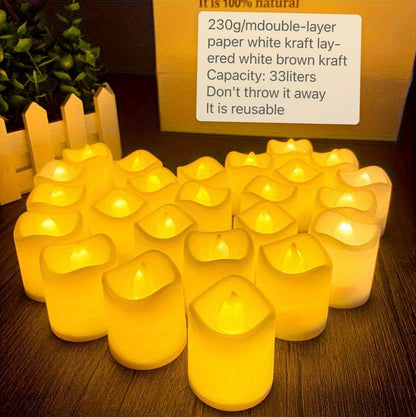 Warm White LED Tea Lights Battery Powered Candles