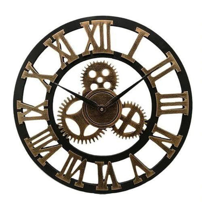 Rustic Mechanical Wall Clock with Classic Style