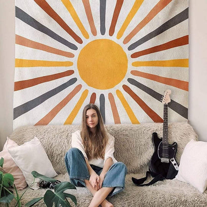 Bright Yellow Sunny Wall Hanging Decor