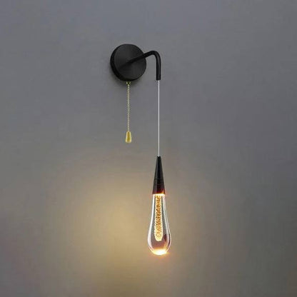 Elegant Glass Drop Wall Lamp