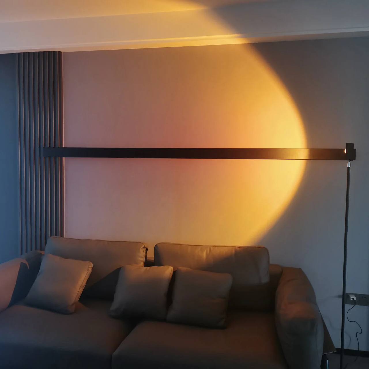 Sleek LED Floor Lamp with Ambient Glow Effect