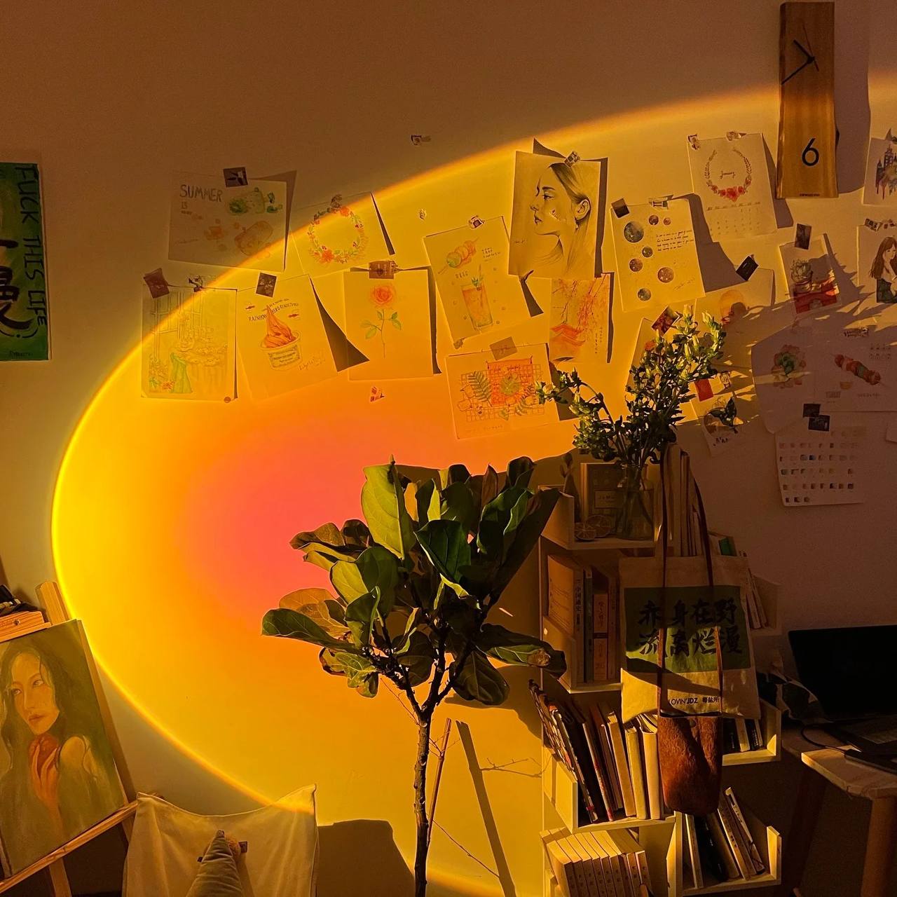 Sleek LED Floor Lamp with Ambient Glow Effect