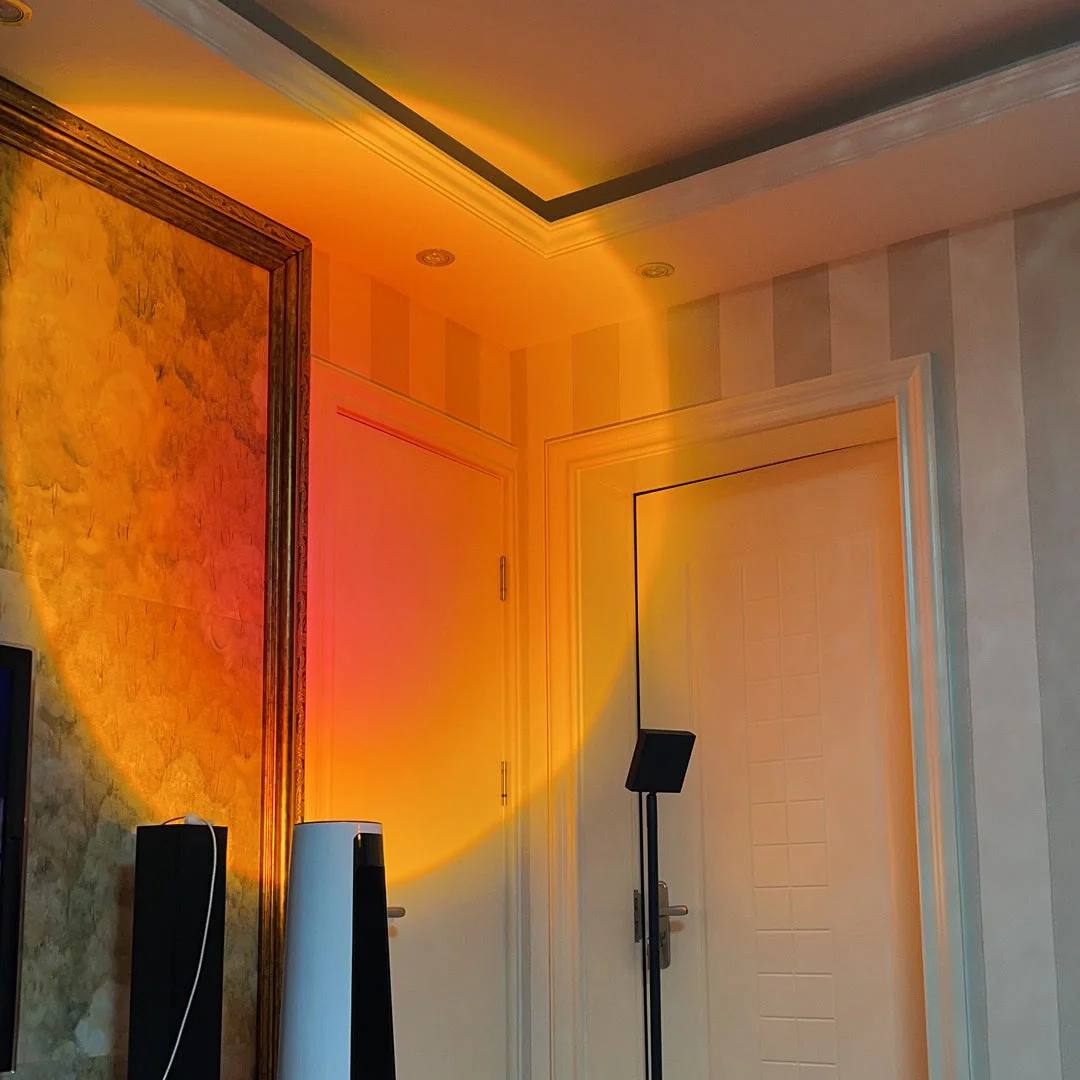 Sleek LED Floor Lamp with Ambient Glow Effect