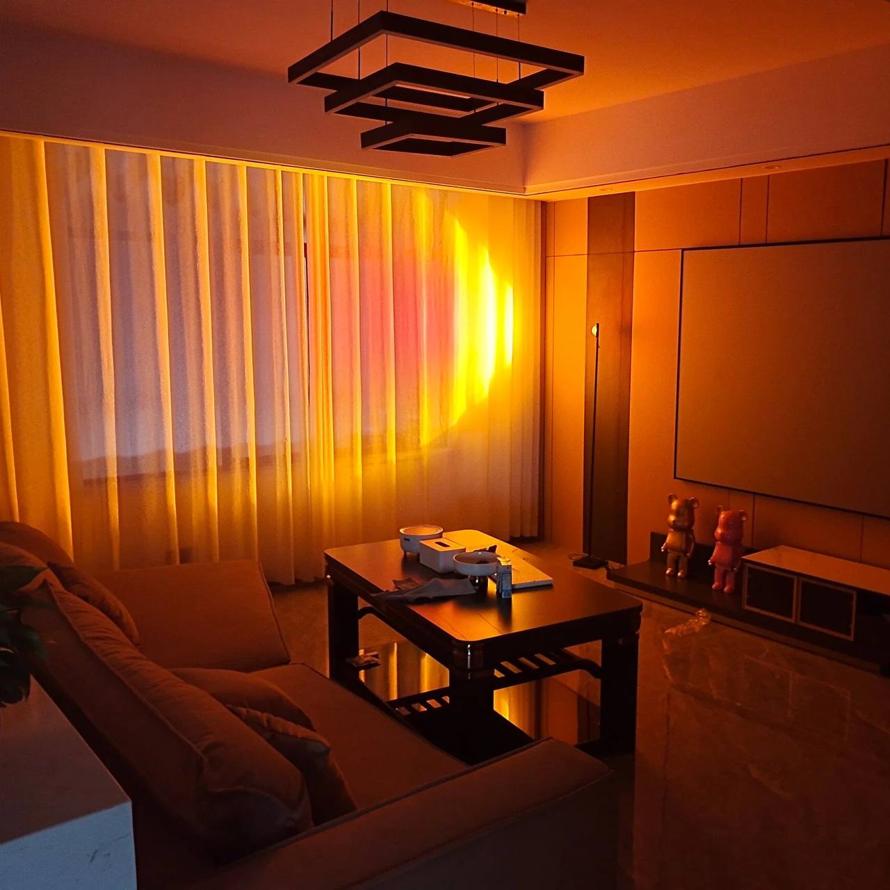 Sleek LED Floor Lamp with Ambient Glow Effect