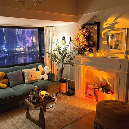 Sleek LED Floor Lamp with Ambient Glow Effect