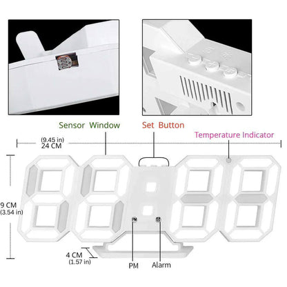 Contemporary LED Wall Clock with Adjustable Brightness