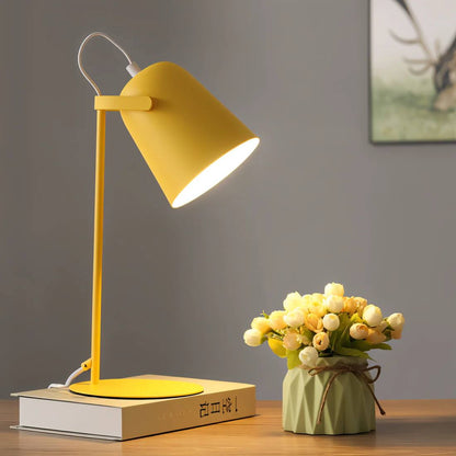 Chic Glass Table Lamp, Sleek Adjustable Office Lamp