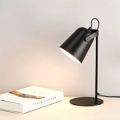 Chic Glass Table Lamp, Sleek Adjustable Office Lamp