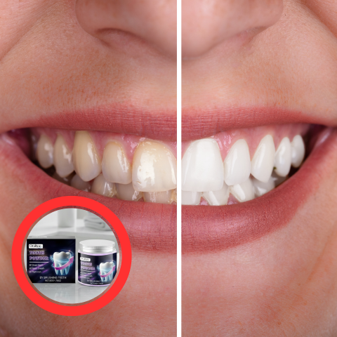 Teeth Whitening Powder for Stain Removal and Fresh Breath