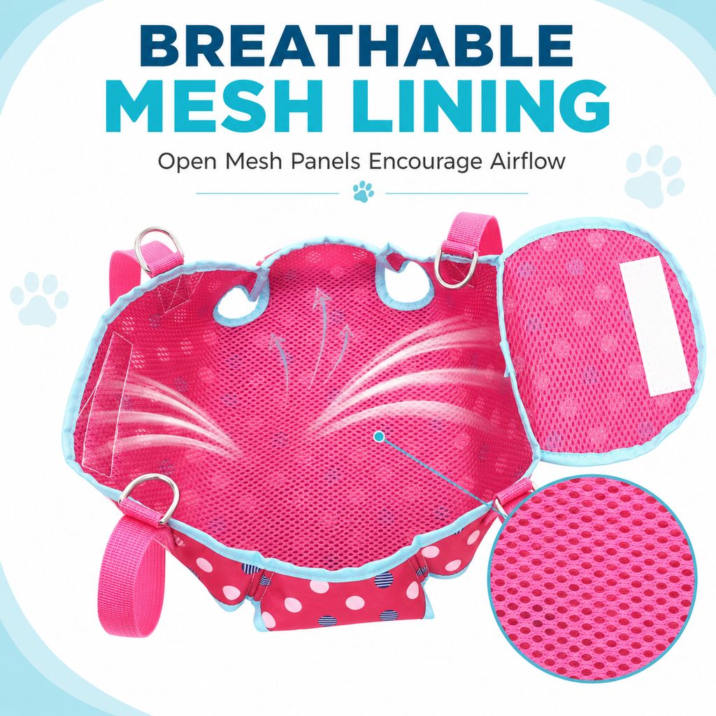 Ortekor Wearable Pet Carrier Harness for Small Dogs & Cats - Hands-Free Carry for Vet Visits & Short Outings
