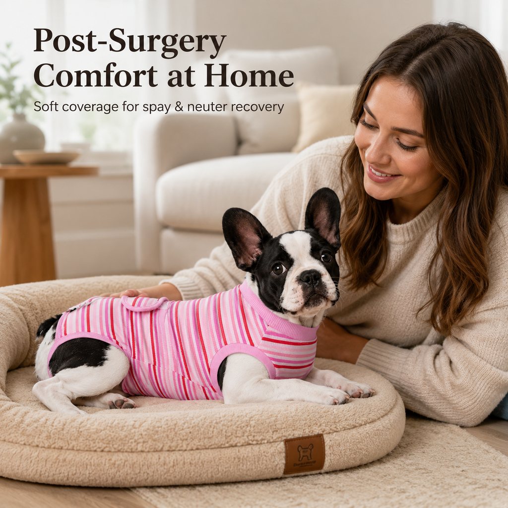 Ortekor Breathable Dog Recovery Suit for Spay & Neuter Recovery, Soft Cone Alternative Onesie to Help Reduce Licking After Surgery