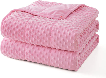 Cozy Comfort | Dots Weighted Blanket with Cooling Microfiber | All-Season Softness for Ultimate Relaxation