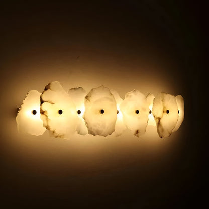 Stone Sconce Light LED Warm Glow for Stairs Entryway Vertical Mount Accent Fixture 5-Inch Contemporary Wall Lighting for Narrow Spaces