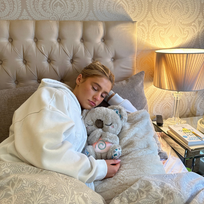 Breathing Plush Sleep Companion with Night Light & Soothing Sounds for Kids & Adults - Bedtime Relaxation Buddy
