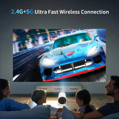 Smart Projector with Streaming Apps and Bluetooth, Home Theater Projector Native 720p with 4K Support, LED Movie Projector