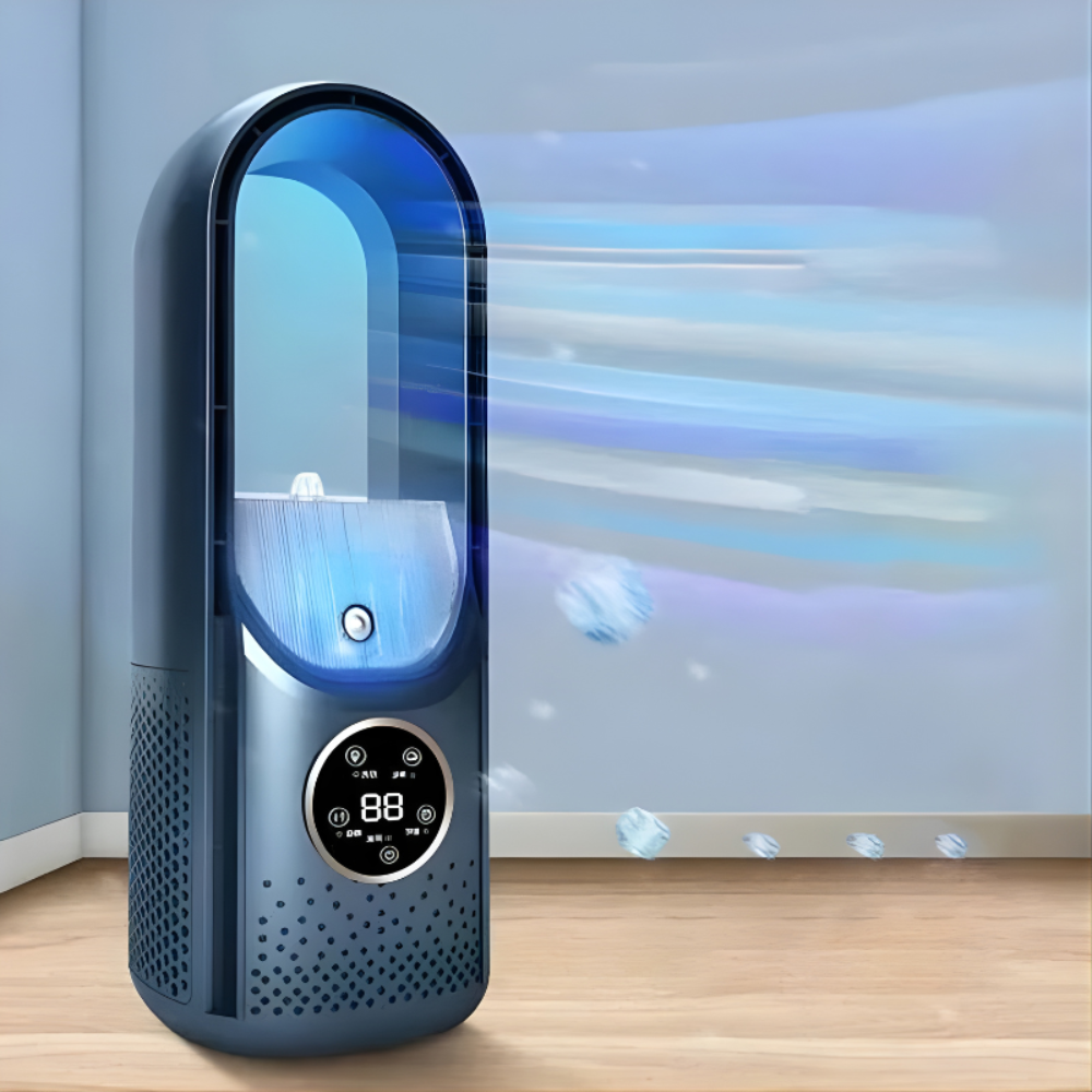 Compact Bladeless Portable Air Conditioner with Quiet Operation | Ideal for Bedrooms and Offices