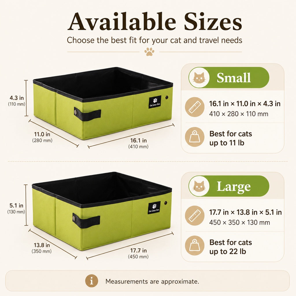 Ortekor Portable Foldable Cat Litter Box for Travel, Hotels & RVs - Packs Flat, Helps Keep Floors Clean