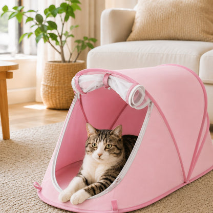 Ortekor Portable Foldable Pet Tent for Cats & Small Dogs - Cozy Private Resting Space for Home, Patio & Camping