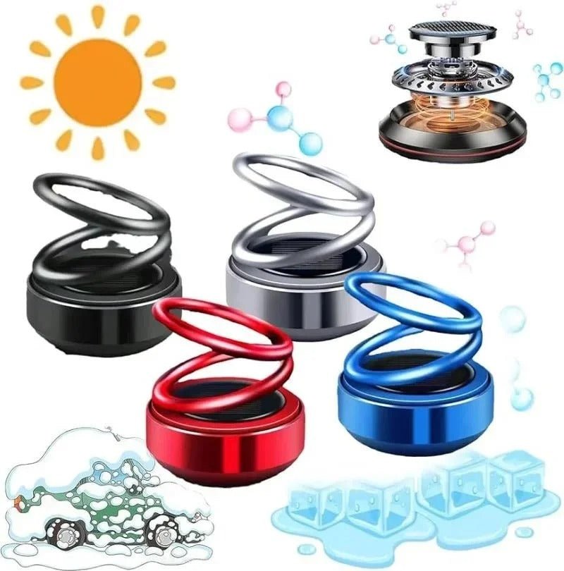 Solar-Powered Spinning Scent Diffuser for Car, Desk & Small Spaces – Cordless Aromatherapy with Rotating Motion