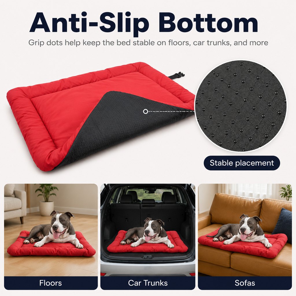 Ortekor Portable Outdoor Dog Bed for Camping &Car Travel - Roll-Up Mat for Clean, Comfortable Rest