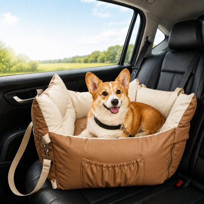 Ortekor Portable Pet Car Bed for Road Trips, Camping & Home Lounging - Cozy, Secure Rest Spot for Small to Medium Dogs