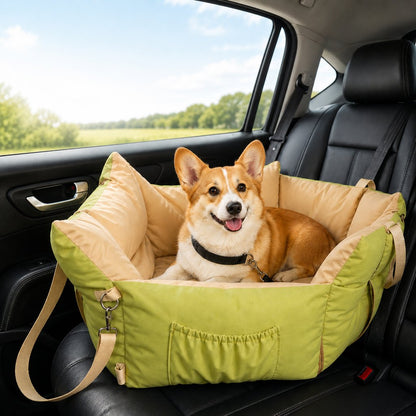 Ortekor Portable Pet Car Bed for Road Trips, Camping & Home Lounging - Cozy, Secure Rest Spot for Small to Medium Dogs
