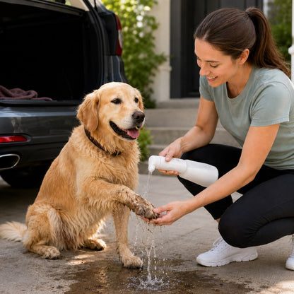Ortekor Portable Pet Rinser for Muddy Paws After Walks - USB-C Rechargeable 2-Mode Dog & Cat Cleaning Sprayer