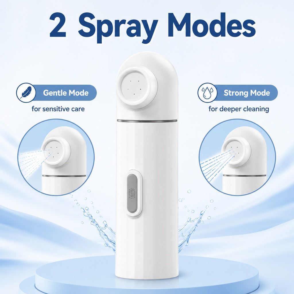 Ortekor Portable Pet Rinser for Muddy Paws After Walks - USB-C Rechargeable 2-Mode Dog & Cat Cleaning Sprayer