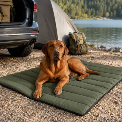 Ortekor Portable Roll-Up Dog Travel Mat for Camping & Car Trips - Keeps Pets Off Damp, Dirty Ground