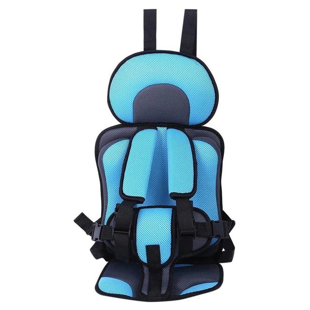 Adjustable Child Booster Seat Cushion for Toddlers & Kids – Portable Travel Safety Pad with Harness Straps for Strollers, Bikes &