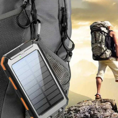 EcoCharge | Portable Solar Power Bank with 10,000mAh Capacity | Waterproof Design for Outdoor Adventures