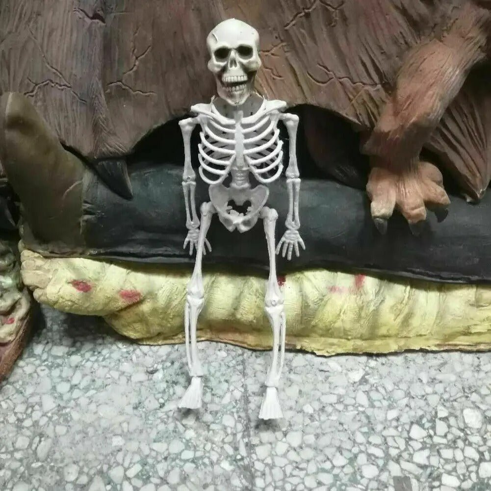 Articulated Halloween Skeleton Figure – Life-Size Posable Bone Decoration for Spooky Scenes & Haunted House Displays
