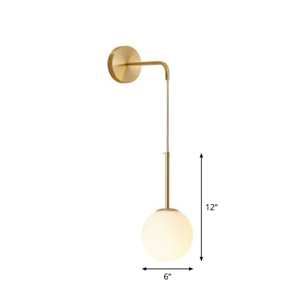 Contemporary Globe Sconce – Single-Light Fixture with Clear or Frosted Sphere – Wall-Mount Accent for Hallway, Bedside & Living Room
