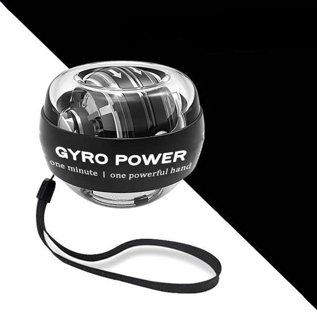 Gyroscopic Grip Strengthener with LED Light – Spin-Resistance Hand Exerciser for Forearm & Finger Conditioning, Rehab Training Tool