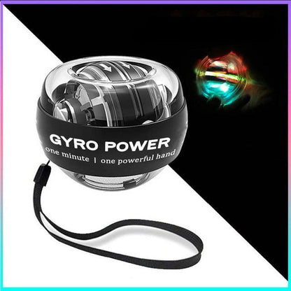 Gyroscopic Grip Strengthener with LED Light – Spin-Resistance Hand Exerciser for Forearm & Finger Conditioning, Rehab Training Tool