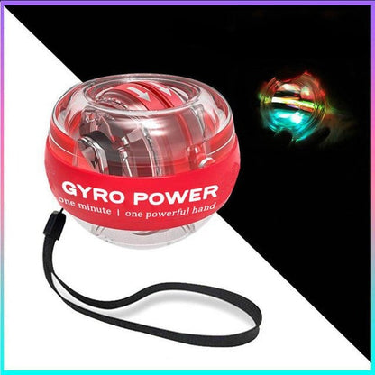 Gyroscopic Grip Strengthener with LED Light – Spin-Resistance Hand Exerciser for Forearm & Finger Conditioning, Rehab Training Tool