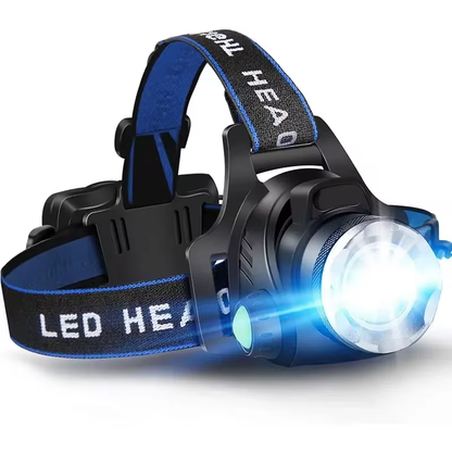 Ortekor LED Headlamp with Zoom & Rechargeable Battery | Waterproof Design for All Weather Adventures