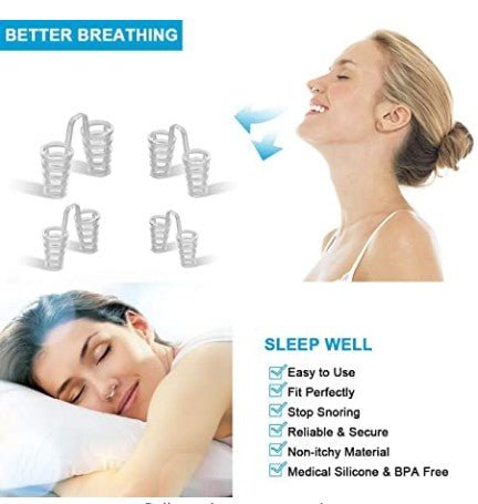 Breathing Aid Nostril Vents for Better Airflow During Sleep – Medical-Grade Silicone Inserts for Nasal Congestion & Nighttime Comfort