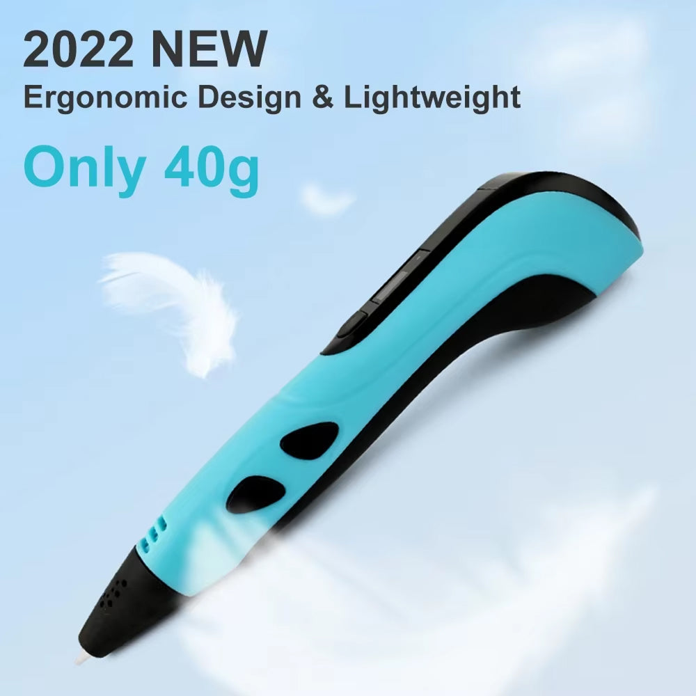3D Drawing Pen for Kids – Three Speed Levels, Lightweight Design, LCD Monitor, Standard Filament Compatible