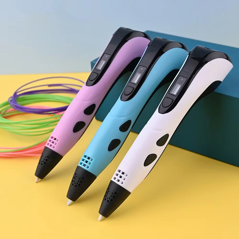3D Drawing Pen for Kids – Three Speed Levels, Lightweight Design, LCD Monitor, Standard Filament Compatible