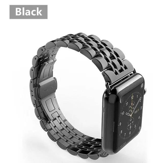 Metal Band and Protective Case Bundle for 38-44mm Apple Watch