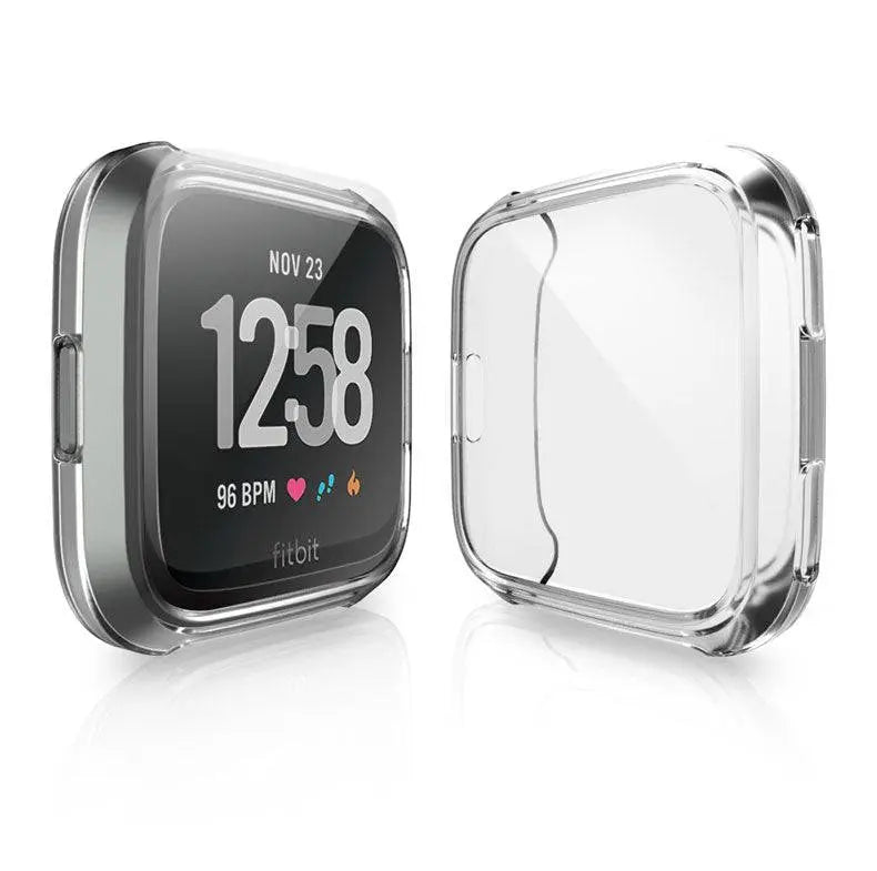 Snap-On Case & Screen Shield for Fitbit Versa 2 – Full-Body Edge Protection, Touch-Friendly Clear TPU Cover