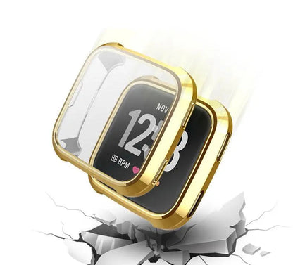 Snap-On Case & Screen Shield for Fitbit Versa 2 – Full-Body Edge Protection, Touch-Friendly Clear TPU Cover