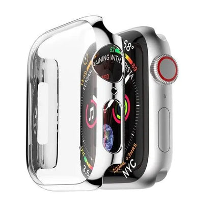 Full-Coverage Apple Watch Case + Screen Guard – Polycarbonate Shell, Tempered Glass Display Protector, Precision-Fit Series 5 40mm/44mm