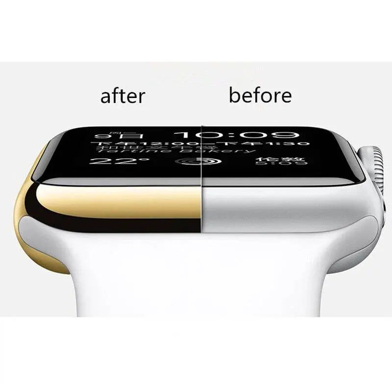 Full-Coverage Apple Watch Case + Screen Guard – Polycarbonate Shell, Tempered Glass Display Protector, Precision-Fit Series 5 40mm/44mm