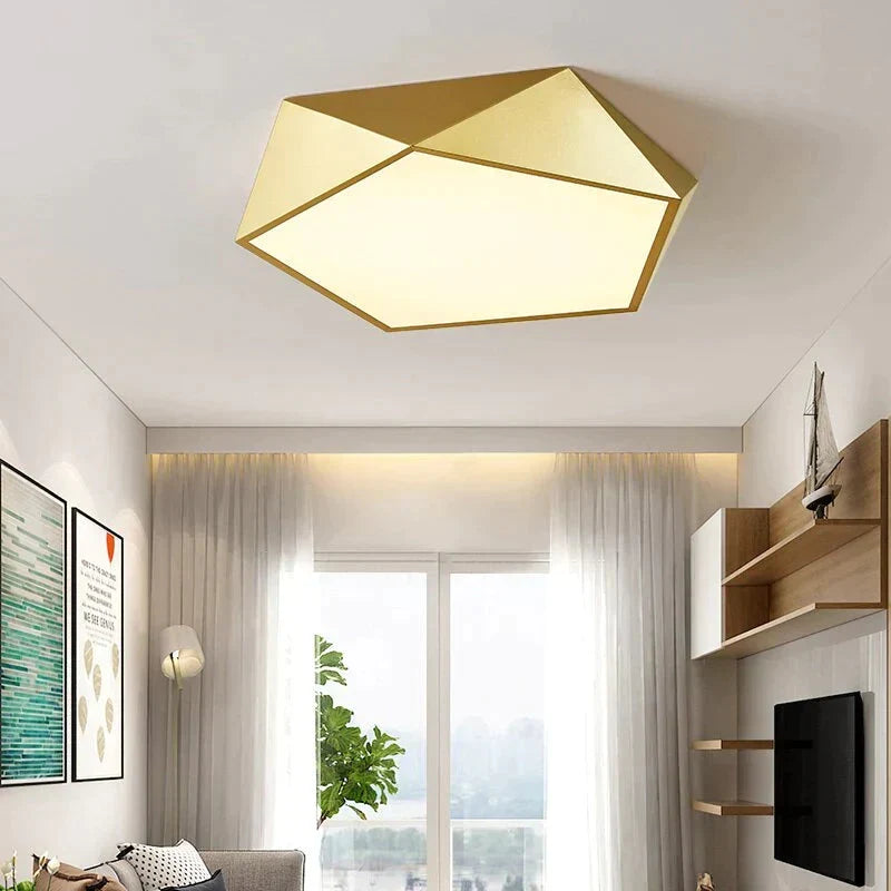 Dimmable LED Ceiling Light Fixture with Remote Control – Modern Flush Mount Design for Bedroom, Living Room & Kitchen