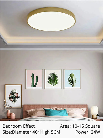 Dimmable LED Ceiling Light Fixture with Remote Control – Modern Flush Mount Design for Bedroom, Living Room & Kitchen
